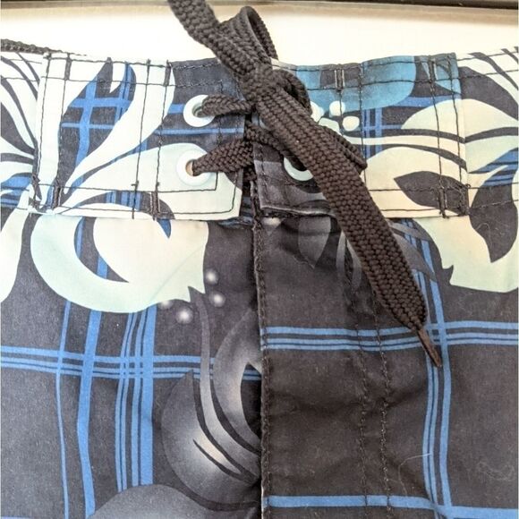 HANG TEN MENS SIZE MEDIUM LINED SWIM TRUNKS W/DRAWSTRING AND POCKET - Picture 8 of 9